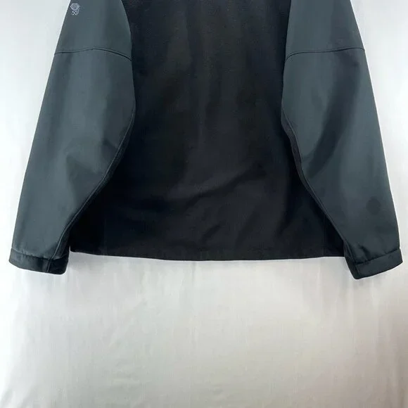 Mountain Hardwear Jacket Mens XL Mountain Tech II Soft Shell Fleece Gray Black - Picture 4 of 13
